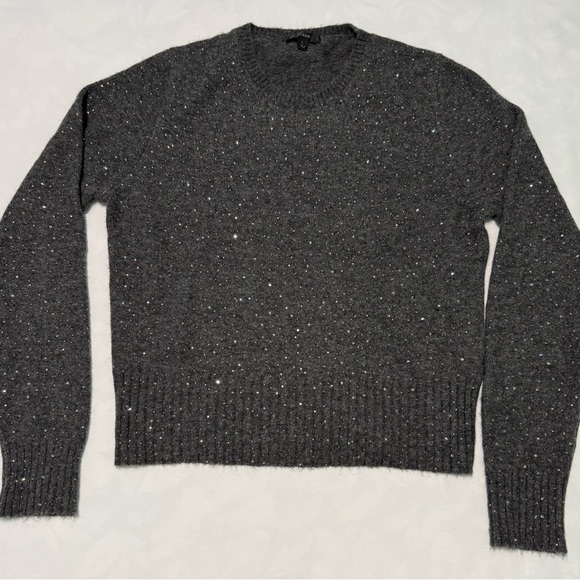 J. Crew Sweaters - J. Crew Charcoal Grey Sweater with rhinestones